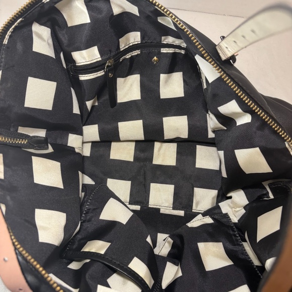 Kate Spade New York Waverly St. Drew Satchel 12x18" Black bag w/ White/Pink - Picture 9 of 14